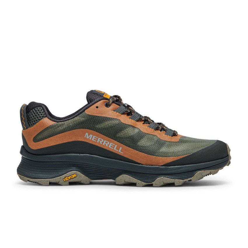 Chaussures Randonnée Merrell Moab Speed Vert Olive/Orange Homme | N.P.JAOS